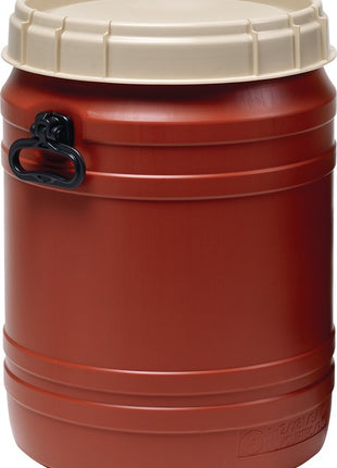 Fût à col large ( 9000450114 ) 64 l brun avec couvercle beige Ouverture de remplissage-Ø 354 mm