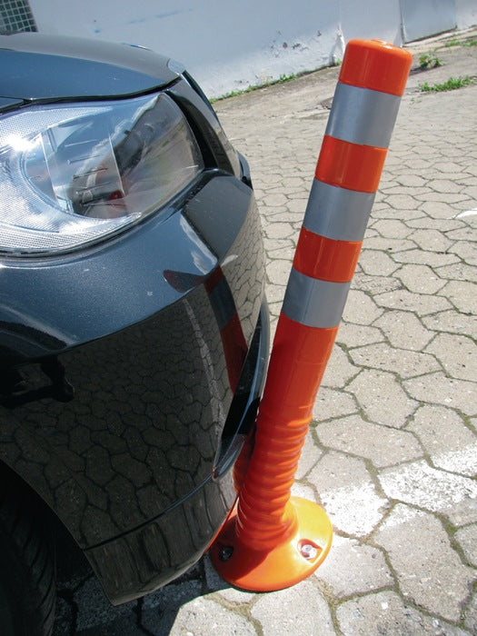 Poteau de barrage ( 9000490022 ) plastique noir/jaune Ø 80 mm hauteur hors sol=750 mm