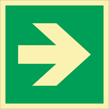 Escape sign DIN EN ISO 7010 ( 9000477434 ) L148xW148 mm Foil