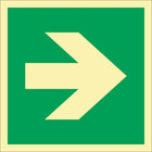 Escape sign DIN EN ISO 7010 ( 9000477434 ) L148xW148 mm Foil