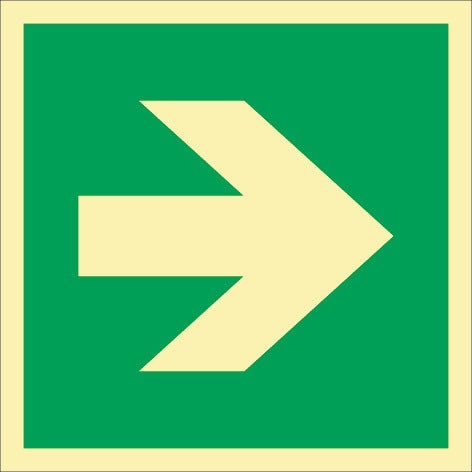 Escape sign DIN EN ISO 7010 ( 9000477434 ) L148xW148 mm Foil