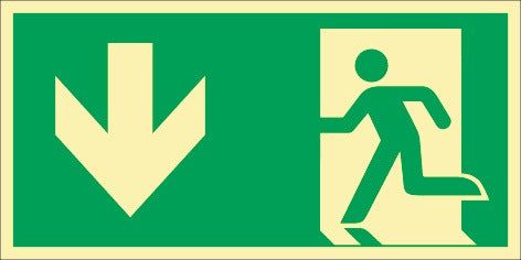 Señal de escape DIN EN ISO 7010 ( 9000477452 ) L297xA148 mm plástico