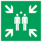 Escape sign ASR A1.3/DIN EN ISO 7010 ( 9000477470 ) L400xW400 mm aluminium