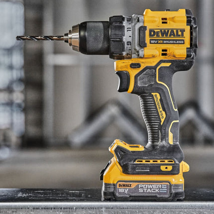 Akumulatorowa wiertarko-wkrętarka DeWalt DCD 800 H2 18 V 90 Nm bezszczotkowa + 2x akumulator Powerstack 5,0 Ah + ładowarka