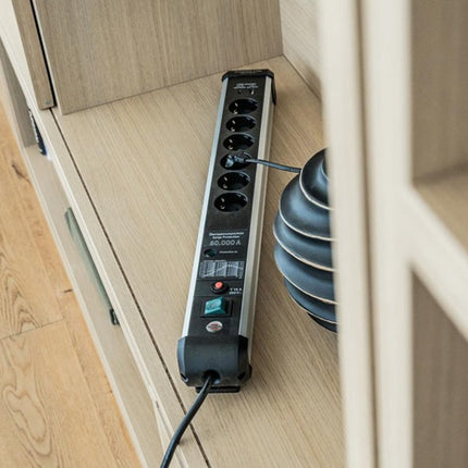 Regleta Brennenstuhl Premium-Protect-Line ( 8001718837 ) 16 A 230 V negro/plata 3 m PVC 1,5 mm²