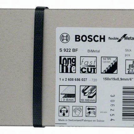 Brzeszczot do piły szablastej Bosch S 922 BF ( 8000343778 ) długość 150 mm szerokość 19 mm zestaw, frezowany