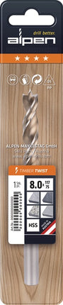 Trapano Alpen TIMBER TWIST ( 4000863265 ) Ø 1,5 mm lunghezza totale 40 mm