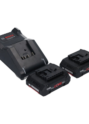 Bosch GWS 18V-10 Professional Akku Winkelschleifer 18 V 125 mm Brushless + 2x ProCORE Akku 4,0 Ah + Ladegerät