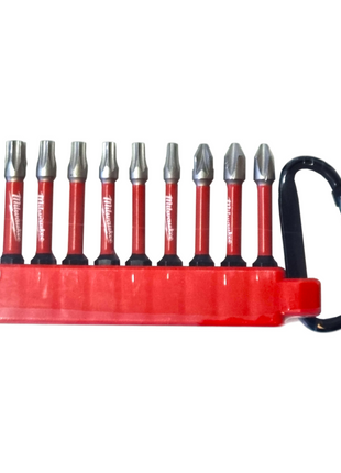 Milwaukee Shockwave screwdriver bit carabiner 10 pcs. ( 4932480941 ) Phillips / Pozidriv / Torx