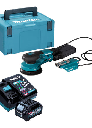 Makita BO 003 CGD101 Akku Exzenterschleifer 40 V max 125 mm 3 0 mm Hub Brushless 1x Akku 2 5 Ah Ladegeraet Makpac 0 - toolbrothers