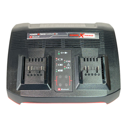 Zestaw startowy Einhell PXC 2x akumulator Power X-Change Plus 18 V 5,2 Ah ( 2x 4511437 ) + podwójna ładowarka Power X-Twincharger 3A ( 4512069 ) + walizka narzędziowa