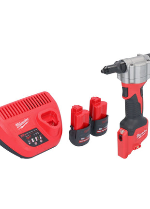 Milwaukee M12 BPRT 252 Akku Blindnietgeraet 12 V 20 32 mm 2x Akku 2 5 Ah Ladegeraet 0 - toolbrothers
