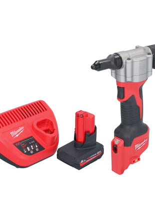 Milwaukee M12 BPRT 501 Akku Blindnietgeraet 12 V 20 32 mm 1x Akku 5 0 Ah Ladegeraet 0 - toolbrothers