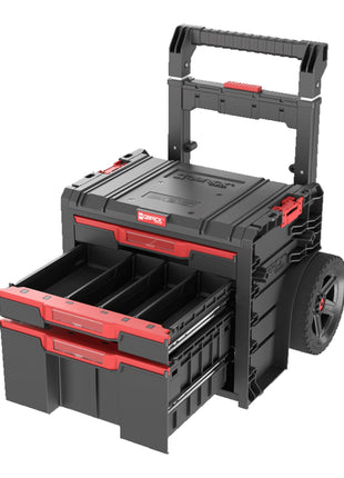 Qbrick System PRO Cart 2.0 Plus Cassetto 3 mobile su ruote 520 x 415 x 660 mm 12 l 2x 4,5 l manico doppio telescopico estraibile