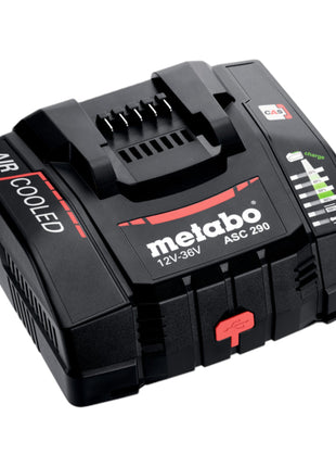 Podstawowy zestaw Metabo 18 V 2x akumulator LiHDX 8,0 Ah + ładowarka ASC 290 + metaBOX ( 685305000 )