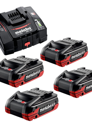 Metabo Basis Set 4x LiHDX Akkupack 18 V 4 0 Ah Akku 4x 624974000 ASC 290 Ladegeraet 627370000  0 - toolbrothers