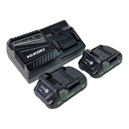HiKOKI DS18 DDWRZ taladro atornillador sin cable 18 V 55 Nm sin escobillas + 2x batería recargable 2,0 Ah + cargador + maletín