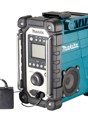 Makita DMR 116 RG cordless construction site radio 14.4 - 18 V AM FM AUX + 2x rechargeable battery 6.0 Ah + charger