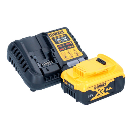DeWalt DCG 412 P1T cordless angle grinder 18 V 125 mm + 1x rechargeable battery 5.0 Ah + charger + TSTAK