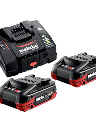 Metabo Basis Set 2x LiHDX Akkupack 18 V 4 0 Ah Akku 2x 624974000 ASC 290 Ladegeraet 627370000  0 - toolbrothers