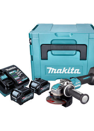 Makita GA 041 GD201 Akku Winkelschleifer 40 V max 125 mm X LOCK Brushless 2x Akku 2 5 Ah Ladegeraet Makpac 0 - toolbrothers