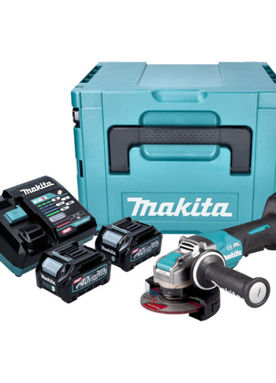 Makita GA 047 GD201 Akku Winkelschleifer 40 V max 125 mm X LOCK Brushless 2x Akku 2 5 Ah Ladegeraet Makpac 0 - toolbrothers