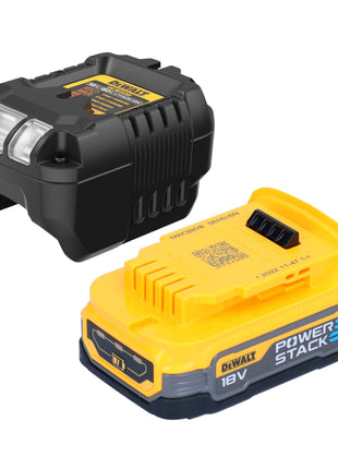 DeWalt DCV 100 E1 cordless blower / leaf blower 18 V + 1x Powerstack battery 1.7 Ah + charger