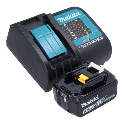 Makita DCL 281 FST1W Akku Staubsauger 18 V weiss Brushless 1x Akku 5 0 Ah Ladegeraet 2 - toolbrothers