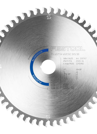 Festool KSB SORT 3 W L A 168x1 8 Kreissaegeblatt Set 168 x 1 8 mm 578568 fuer TS 60 K TSV 60 K CSC SYS 50 2 - toolbrothers