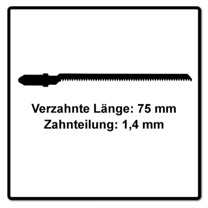 Festool S 75/1,4 K/5 WOOD Curves Lama seghetto - 5 pezzi ( 204267 )