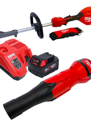 Milwaukee M18 FOPH2 BA 501 Akku Basiseinheit 18 V Brushless Geblaese Aufsatz 1x Akku 5 0 Ah Ladegeraet 0 - toolbrothers