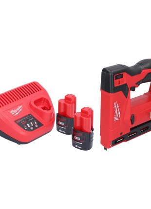 Milwaukee M12 BST 202 Akku Tacker 12 V 6 14 mm 2x Akku 2 0 Ah Ladegeraet 0 - toolbrothers