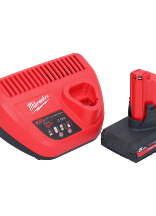 Milwaukee M12 BST 501 Akku Tacker 12 V 6 14 mm 1x Akku 5 0 Ah Ladegeraet 2 - toolbrothers