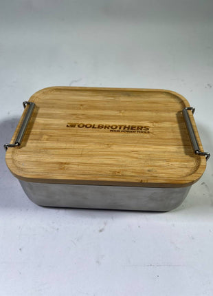 Toolbrothers Fan Edelstahl Brotdose mit Bambus Deckel 1200 ml Gebraucht 1 - toolbrothers