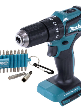 Makita DHP 483 Z Akku Schlagbohrschrauber 18 V 40 Nm Brushless 22 tlg Bit Set ohne Akku ohne Ladegeraet 0 - toolbrothers