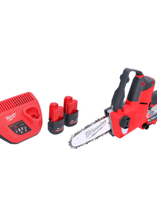 Milwaukee M12 FHS 252 Akku Astsaege 12 V 15 cm Brushless 2x Akku 2 5 Ah Ladegeraet 0 - toolbrothers