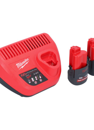 Milwaukee M12 FHS 252 Akku Astsaege 12 V 15 cm Brushless 2x Akku 2 5 Ah Ladegeraet 2 - toolbrothers
