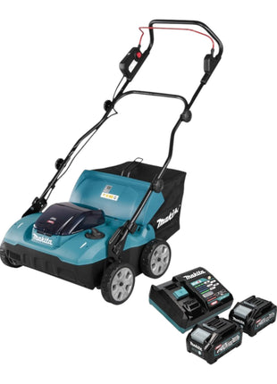 Makita UV 001 GM201 Akku Vertikutierer 40 V max XGT 38 cm 50 l Brushless 2x Akku 4 0 Ah Ladegeraet 0 - toolbrothers
