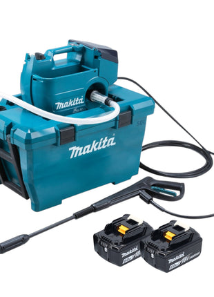 Makita DHW 080 G2K Akku Hochdruckreiniger 36 V 2x 18 V 80 bar 380 l h Brushless 2x Akku 6 0 Ah ohne Ladegeraet 0 - toolbrothers