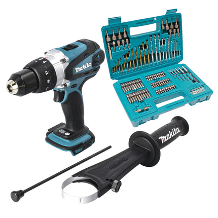 Makita DHP 458 Z Akku Schlagbohrschrauber 18 V 91 Nm 102 tlg Bit Bohrer Set ohne Akku ohne Ladegeraet 0 - toolbrothers