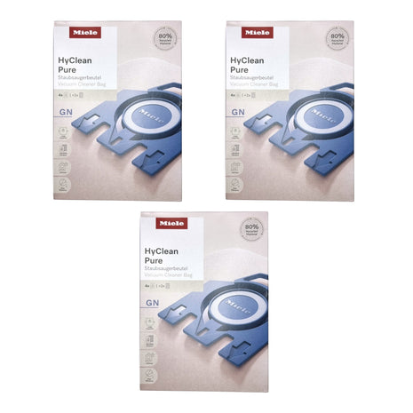 Miele 3x HyClean Pure GN Staubsaugerbeutel 12 Stueck mit Filter 3x 12421130 fuer Complete C2 C3 Classic C1 S8 S5 S2 0 - toolbrothers