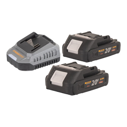 Procraft Industrial AG125Bbb Akku Winkelschleifer 20 V 125 mm Brushless 2x Akku 2 0 Ah Ladegeraet RHINO Toolcase 4 - toolbrothers