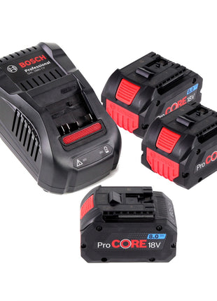 Bosch Starter-Set ProCore mit 3x ProCORE 18 V 8,0 Ah Professional Akku GBA ( 1600A016GK ) und GAL 1880 CV Ladegerät - Toolbrothers