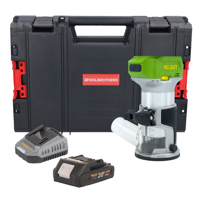 Procraft POB24bb Akku Multifunktionsfraese 20 V 6 8 mm Brushless 1x Akku 2 0 Ah Ladegeraet RHINO Toolcase 0 - toolbrothers