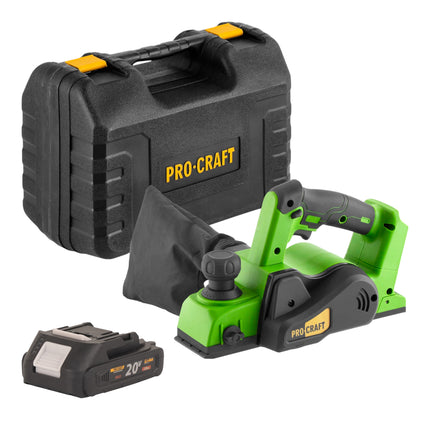 Procraft PE20BLbb Akku Hobel 20 V 82 mm Brushless 1x Akku 2 0 Ah Koffer ohne Ladegeraet 0 - toolbrothers