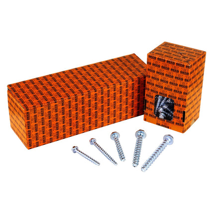 HECO MULTI-MONTI-plus SS Betonschraube 7,5 x 60 mm 100 Stk. SW 10 Sechskantkopf verzinkt A2K ( 2x 48393 ) - Toolbrothers