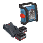 Bosch GLI 18V 1200 C Professional Akku Baustrahler 18 V 1200 lm 2x Akku 4 0 Ah Ladegeraet 0 - toolbrothers
