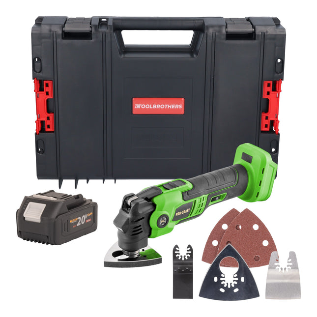 Procraft PMT22bb Akku Multifunktionswerkzeug 20 V Brushless 1x Akku 4 0 Ah RHINO Toolcase ohne Ladegeraet 0 - toolbrothers