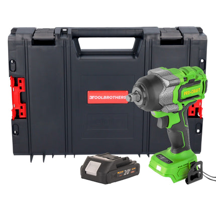Procraft PWA36bb Akku Schlagschrauber 20 V 850 Nm 1 2 Brushless 1x Akku 2 0 Ah RHINO Toolcase ohne Ladegeraet 0 - toolbrothers