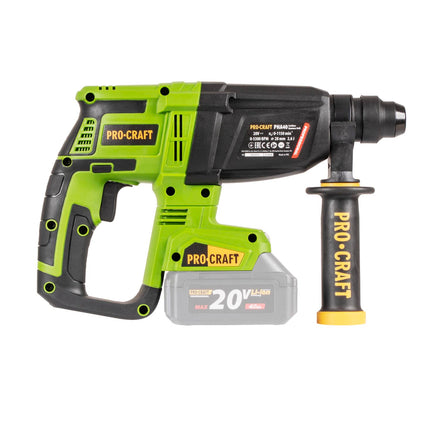 Procraft PHA40bb c Akku Bohrhammer 20 V 2 6 J SDS plus Brushless 1x Akku 2 0 Ah Ladegeraet Koffer 3 - toolbrothers